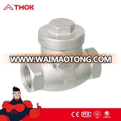 SS316 Cf8m Swing Check Valve Air Non Return Valve from 1/2" to 2" in TMOK Valve