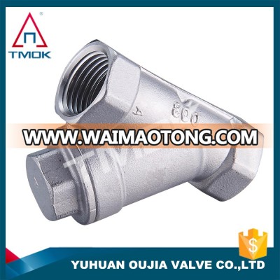 1/2" CF8M low pressure BSP female thread ss316 304 carbon steel y strainer in TMOK